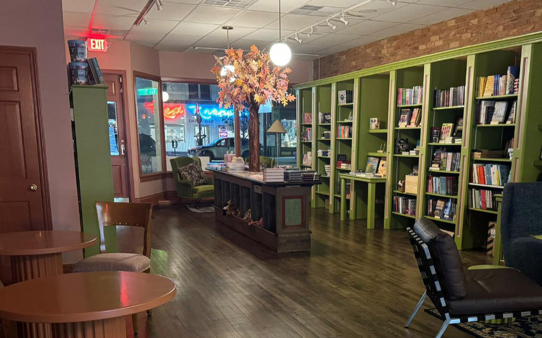 View from the back of Novel: A Book & Sandwich Shop