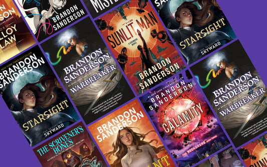 Collage of Brandon Sanderson Book Covers