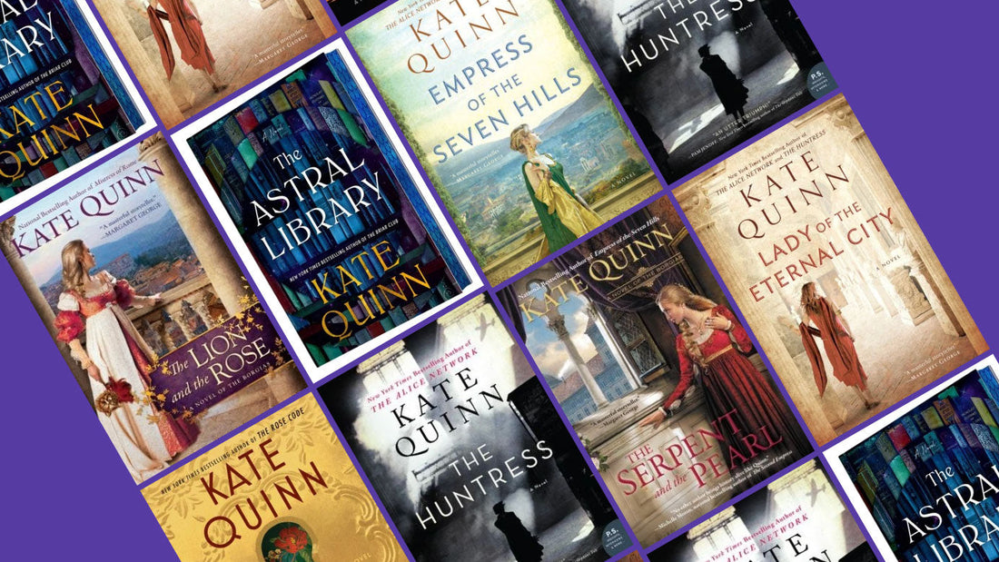 Collage of Kate Quinn covers