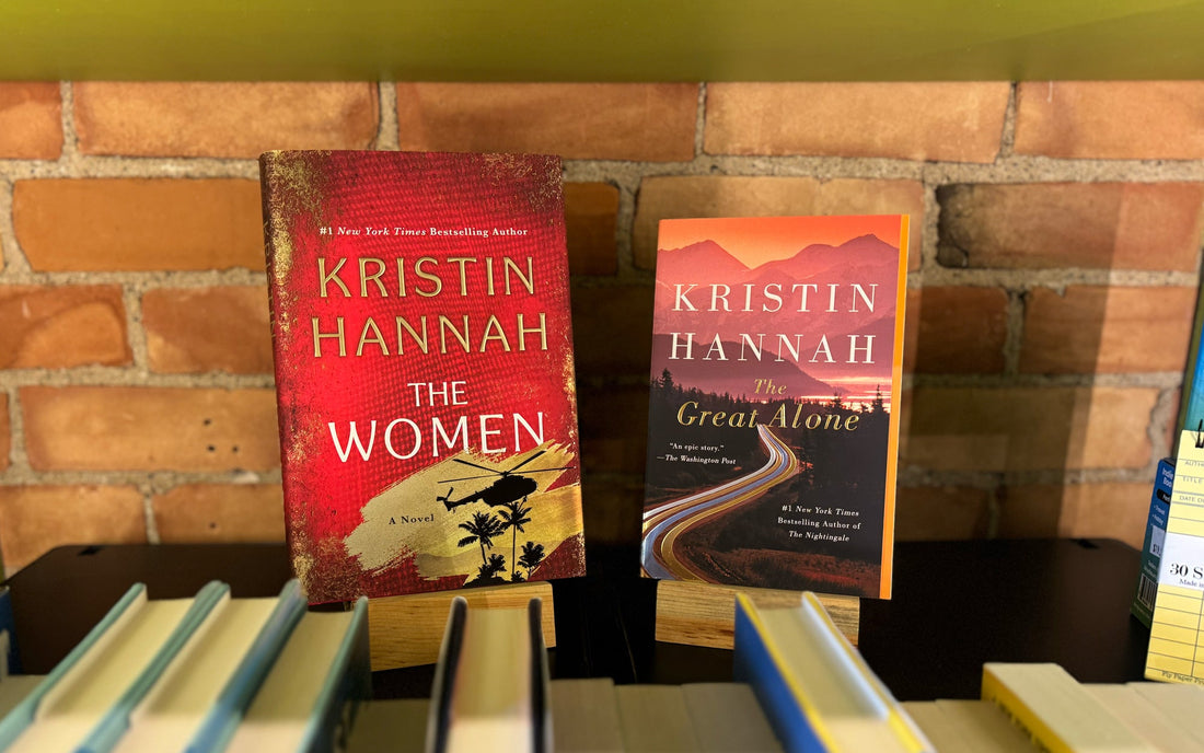 Kristin Hannah books on display