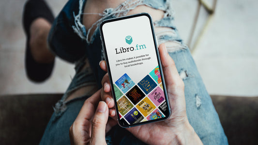 Libro.fm audiobook app on phone