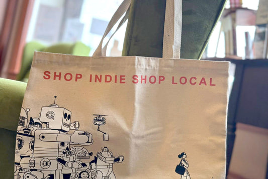 Shop Indie shopping bag inside Novel: A Book & Sandwich Shop