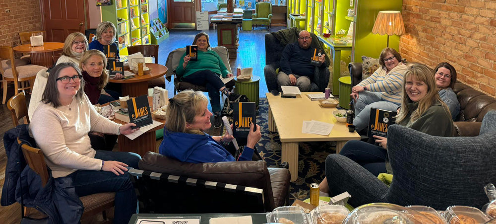 Book Club meeting for James by Percival Everett