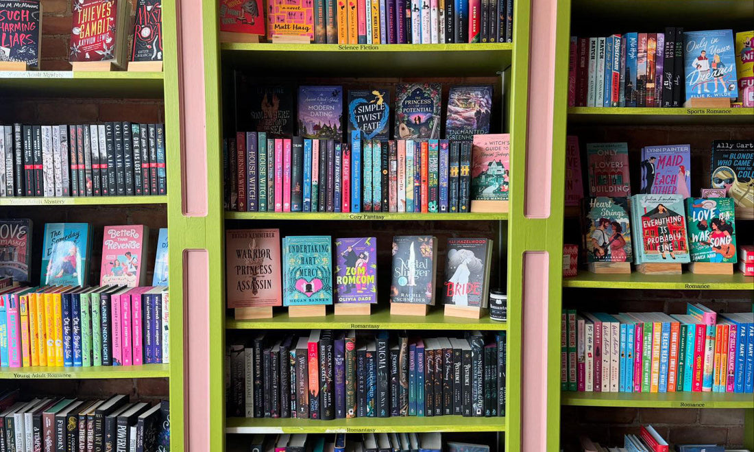 YA bookshelves at Novel