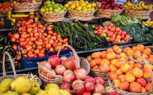 Fresh produce at a farmers' market